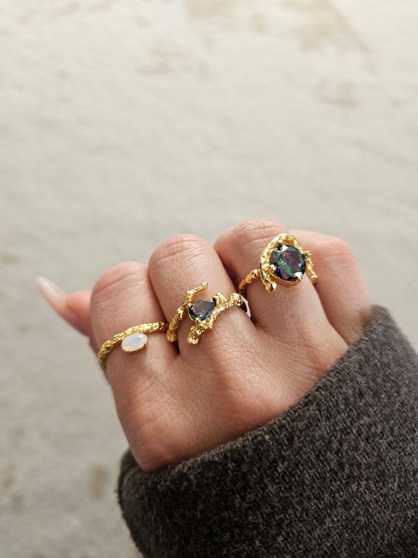 Bague Céleste Alexandrite
