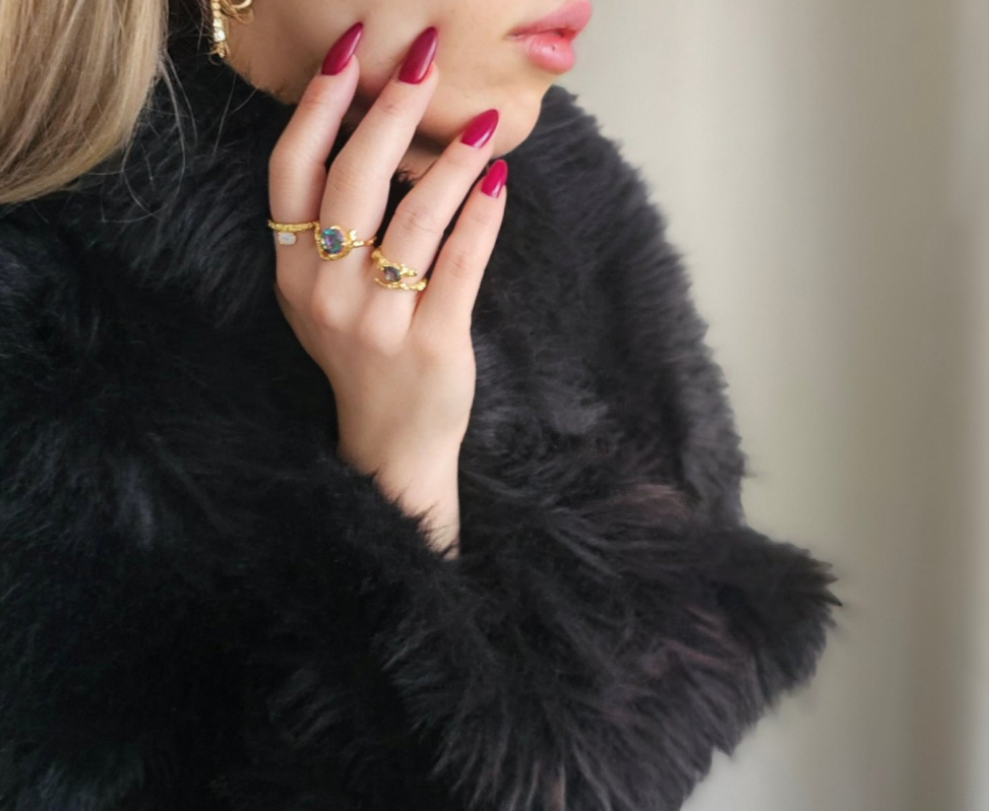 Bague Céleste Alexandrite